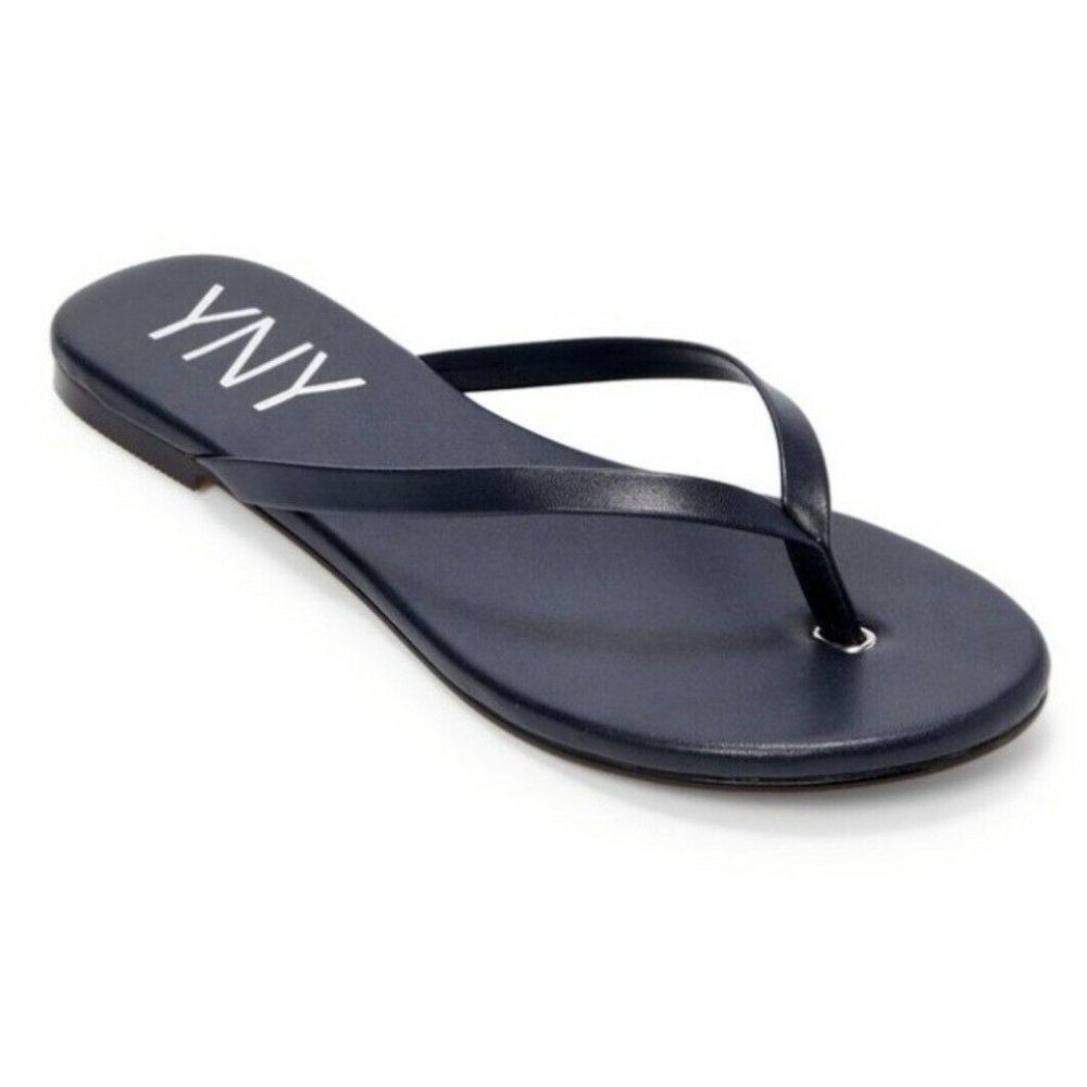 Yosi New York Womens Olivia Slip On Flat Sandal Thong Black Size 11 M